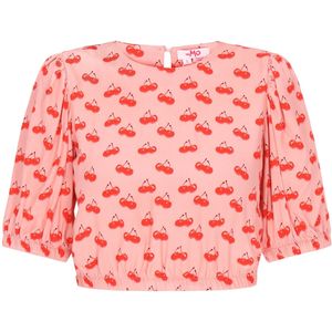 swirly Blouse  perzik / bloedrood