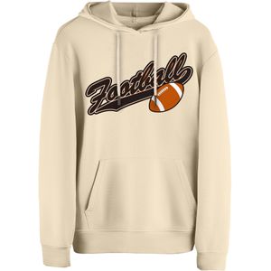 Cotton Prime Sweatshirt 'American Football'  beige / roestbruin / zwart / wit