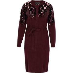 faina Gebreid vest  bourgogne