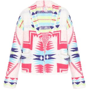 IZIA Gebreid vest  blauw / marine / pink / offwhite
