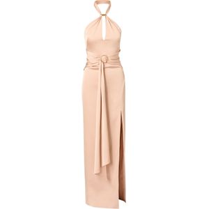 Adrianna Papell Avondjurk 'Stretch Satin Long Dress'  goud