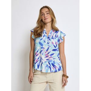 DESIRES Blouse 'Macie'  blauw / lichtblauw / sering / wit