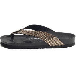 Bayton Teenslipper  brons / zwart