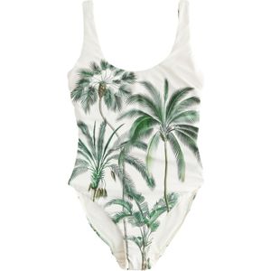 Next Badpak  crème / spar / donkergroen