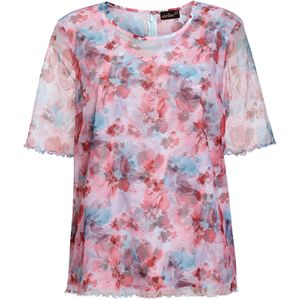 Goldner Blouse  lichtblauw / pink