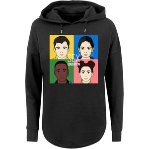 F4NT4STIC Sweatshirt 'Sex Education Netflix TV Series'  royal blue/koningsblauw / geel / zwart / wit