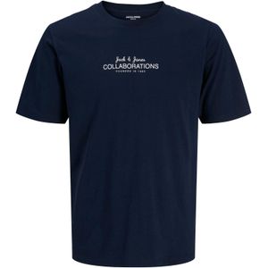 JACK & JONES Shirt  navy / wit