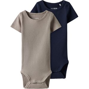 TWO SOON Rompertje/body  navy / stone grey