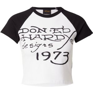 Ed Hardy Shirt  oranje / donkerrood / zwart / wit