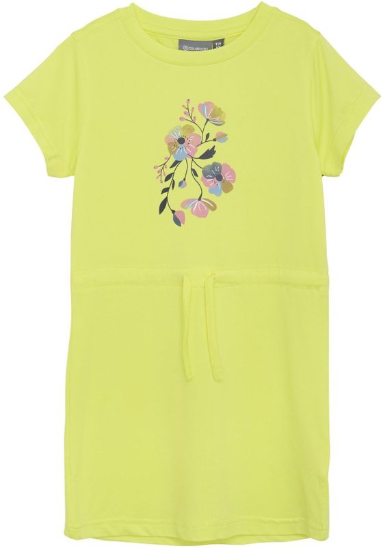 COLOR KIDS - Jurk - Limoen - Bloemenprint - Knielengte