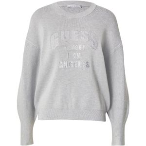 GUESS Trui 'LEIGHTON'  grijs gemêleerd / wit