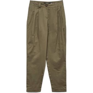 VERO MODA Bandplooibroek  olijfgroen