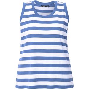 Ulla Popken Top  blauw / wit
