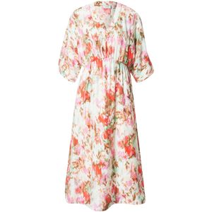 NÜMPH Jurk 'Vinnie'  mintgroen / lichtroze / rood / wit