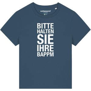 Watapparel Shirt ' Bitte Halten Sie Ihre Bappm '  petrol / wit