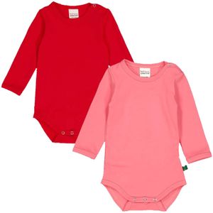 Fred's World by GREEN COTTON Rompertje/body  pitaja roze / rood