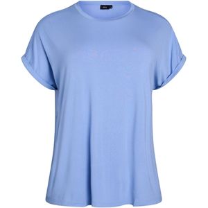 Zizzi Slaapshirt 'Ali'  lichtblauw / wit