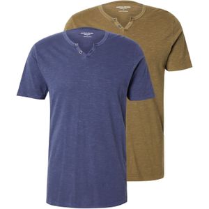 JACK & JONES Shirt 'JJESPLIT'  marine / kaki