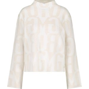 Monari - Gebreide Trui - Cashmere Gemustert - Regular Fit - Ronde Hals