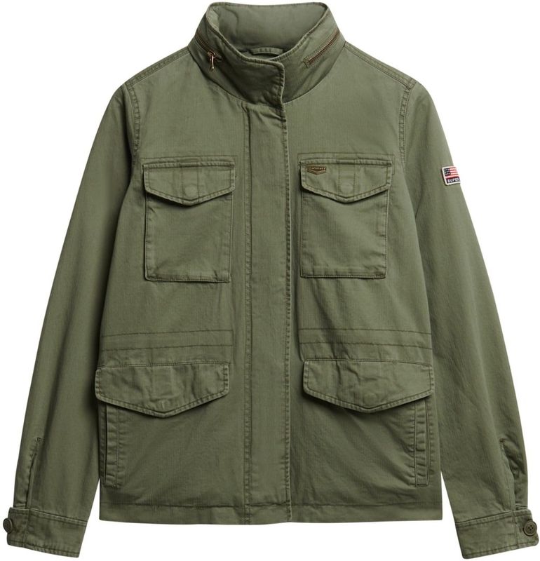 Superdry - M65 Rookie - Jas - Slim Fit - Geweven Visgraatstof