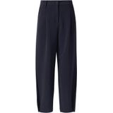 s.Oliver - Bandplooibroek - Marine - Tapered - High Waist