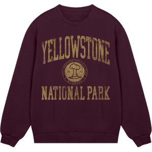 F4NT4STIC Sweatshirt 'US National Parks Yellowstone Wyoming'  geel / karmijnrood