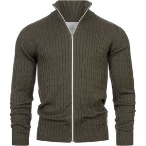 Kronstadt Gebreid vest  groen gemêleerd