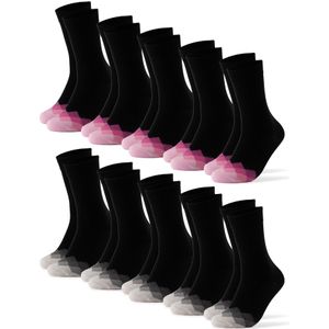 Occulto Sokken 'Evelin'  grijs / lichtgrijs / grijs gemêleerd / lichtroze / donkerroze / zwart