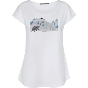 GREENBOMB Shirt 'Animal Bear Lines'  blauw / grijs / wit
