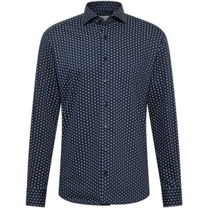 Eterna - Overhemd - Navy - MODERN FIT - Lange Mouwen - NON IRON