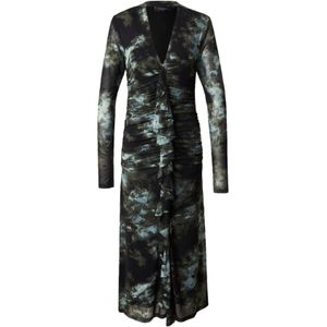 Cph Muse Jurk 'CORA'  olijfgroen / mintgroen / zwart