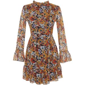 Trendyol Jurk  camel / pueblo / zwart / wit