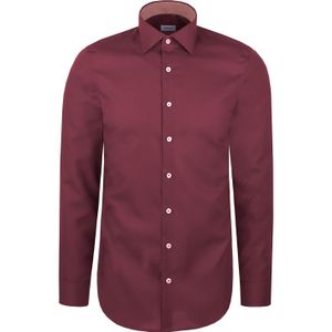 Seidensticker - Businessoverhemd - Bordeaux - Slim 1/1 Kentkraag - Lange Mouwen