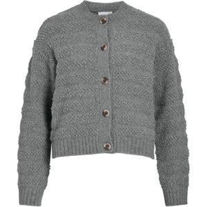 VILA Gebreid vest  grijs