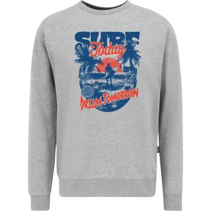 Oldskull Sweatshirt 'Wrldvibe Surf Dreams'  grijs gemêleerd