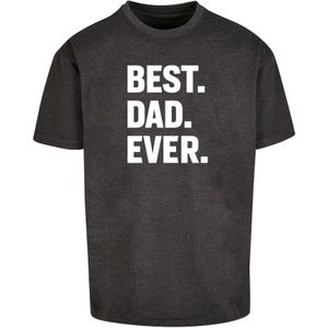 Merchcode Shirt 'Fathers Day - Best Dad Ever'  zwart / wit