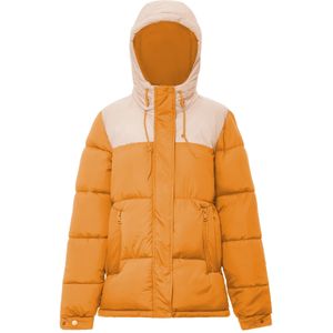 Libbi Winterjas  crème / donkeroranje