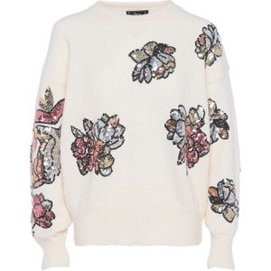 faina Trui  abrikoos / oudroze / zilver / wolwit