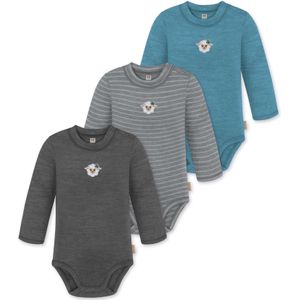 normani Rompertje/body 'Tuai'  blauw / grijs / antraciet / wit