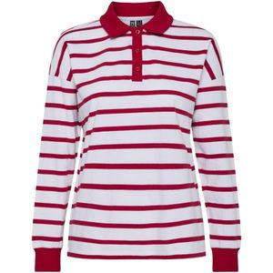 PIECES Shirt 'Amilie'  rood / wit