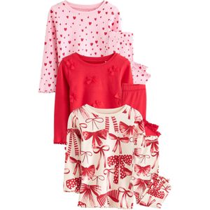 Next Nachtkledij  rosa / rood / offwhite