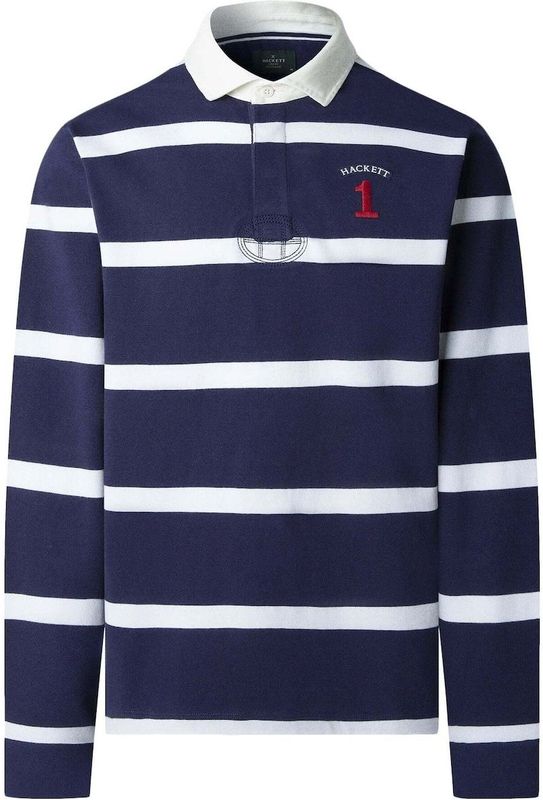 Hackett - Heritage NBR Rugby - Lange Mouw Poloshirt