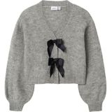 NAME IT Gebreid vest  grijs gemêleerd / zwart