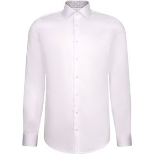 Seidensticker - Businessoverhemd - Wit - Slim 1/1 Kentkraag - Lange Mouwen