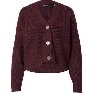 VERO MODA Gebreid vest  wijnrood