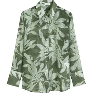 Marc O'Polo Blouse  donkergroen / wit