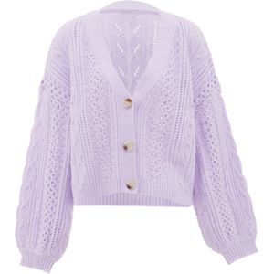 aleva Gebreid vest  lavendel