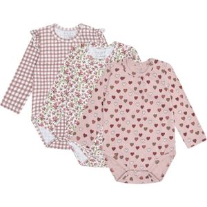 Hust and Claire - HCBella Kleine Ruit - Romper L/S - 3-pack