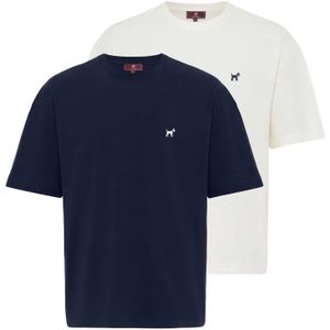 Williot Shirt  marine / wit