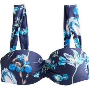 Next Bikinitop  navy / azuur / poederroze / wit